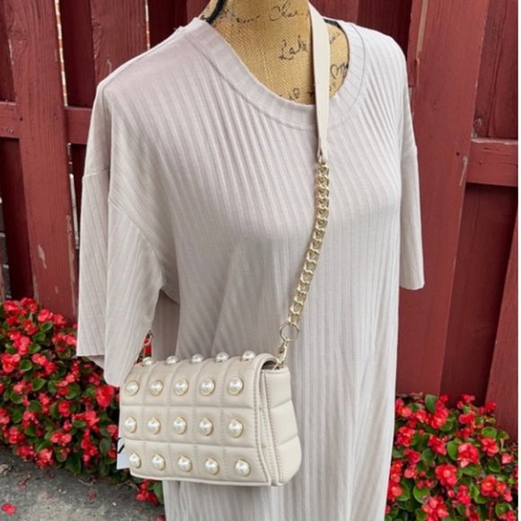 Zara beige Guilted Mini Crossbody Shoulder Bag - Picture 2 of 11